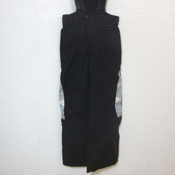 MAIER Germany Ski Pants KIDS Black Gray Suspenders Snow Board Euro 140 US 8-10 - Picture 8 of 8